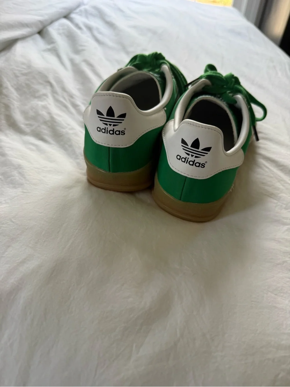 adidas Green & White Retro Suede Sneakers